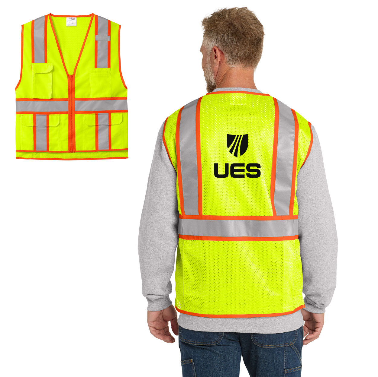 CornerStone ANSI 107 Class 2 Surveyor Zippered Two-Tone Vest